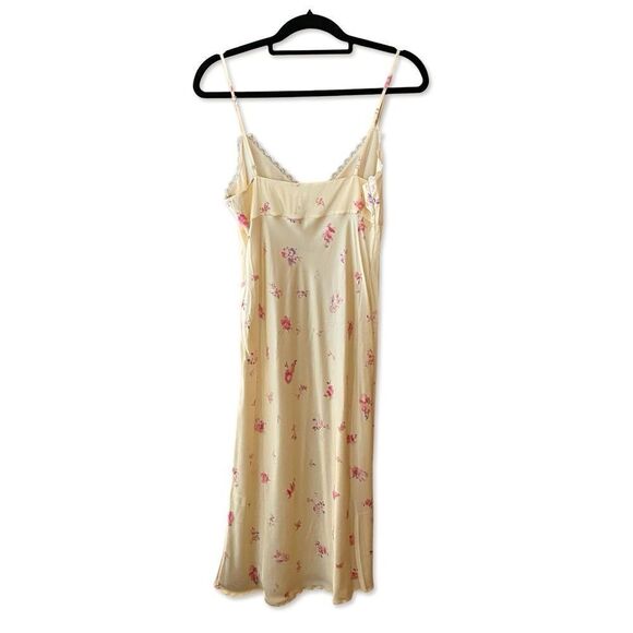 NWT Tularosa Molly Midi Dress Country Floral lingerie slip yellow Revolve XS - Picture 12 of 13
